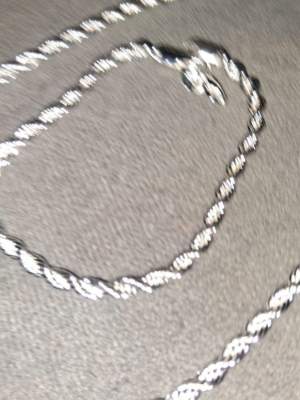 Sterling Silver Rope Chain Necklace - Silver - Picture 2 of 5